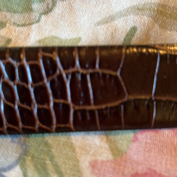 RALPH LAUREN sz Medium Reptile Embossed Leather Belt Width 1.5" Elegant Classic - Picture 11 of 16